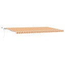 vidaXL Automatisk Uttrekkbar Markise med LED Gul og Oransje 600x300 cm