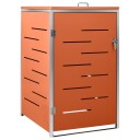 vidaXL Søppeldunkskur enkelt 69x77,5x115 cm rustfritt stål