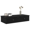  Vegghylle med skuffer svart 80x31x17 cm konstruert tre 8721158649829