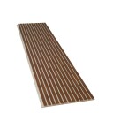 Akustikkpanel Lundbergs Harmoni Beige Filt 2590x615x20 mm Valnøtt