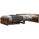  Sengestamme med hodegatt Røkt Eik 80 x 200 cm Konstruert tre