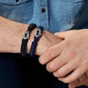 From Soldier To Soldier Oxidized Green Armbånd Sølv oksidert 1604-FSTS-Gre-S10-21 cm Herre 925 sterling silver