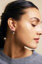 Edblad   Øredobber Peak Hoops One Heart Steel Set   Sølv