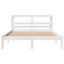  Sengeramme uten madrass hvit 135x190 cm heltre furu 3305713