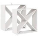 vidaXL Vinhylle 2 pcs Hvit 62 x 25 x 62 cm Massiv furu