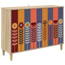 vidaXL Serviesskap ESSEN Sonoma 102 x 33 x 75 cm Konstruert tre