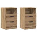  Nattbord 2 stk artisan eik 40x36x65 cm konstruert tre