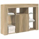  Hjørne LED TV skap Sonoma eik 102 x 40 x 68 cm Konstruert tre