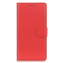 INCOVER Samsung Galaxy A24 Litchi Skinn Deksel m. Lommebok - Rød