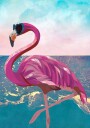 Flamingo goes to the beach Plakat Plakat / 100x150cm