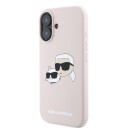 Karl Lagerfeld MagSafe Mobildeksel med Nauble Heads Design til iPhone 16 Plus - Rosa