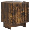  Nattbordskap 2 pcs Røkt Eik 43 x 34,5 x 50 cm Konstruert tre