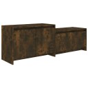 vidaXL TV-benk røkt eik 146,5x35x50 cm konstruert tre