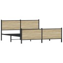  Sengeramme i metall uten madrass sonoma eik 183x213 cm 3301365