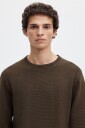 Selected Slmross Ls Knit Structure Crew Neck Noos   Brown   M