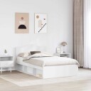  Sengestamme med hodegjerde Hvit 120 x 190 cm Massiv furu