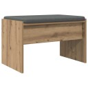 vidaXL Gangbenk med pute Artisan Eik 63 x 38 x 40 cm