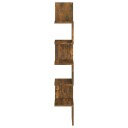 vidaXL Veggmontert hj?rnehylle r?kt eik 20x20x127,5 cm konstruert tre