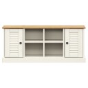 vidaXL Skobenk VIGO hvit 106x35x40 cm heltre furu
