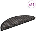  Selvlimende trappematter 15 pcs Antrasitt 56 x 17 x 3 cm