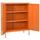 vidaXL Oppbevaringsskap oransje 80x35x101,5 cm stål