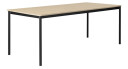 Muuto Base spisebord oak, sort stativ, plywoodkant, 190 x 85 cm