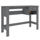 vidaXL Skrivebord HAMAR mørkegrå 110x40x75 cm heltre furu