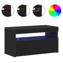  TV skap 2 pcs Svart 75 x 35 x 40 cm Konstruert tre