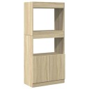 Highboard sonoma eik 63x33x140 cm konstruert tre