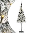  Juletre med 150 LED med stativ Hvit 150 cm PE og stål