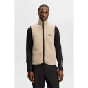 J. Lindeberg Duncan Wool Fleece Vest   Beige   S