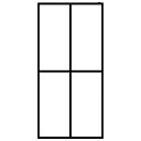 vidaXL Dusjskjerm frostet herdet glass 80x195 cm