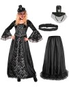 Dark Countess Svart Viktoriansk Kostymekjole til Dame Voksenkostyme 91631