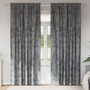  Gardin med gardiner 2 pcs Grå 260 x 140 cm Fløyel
