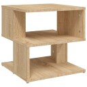vidaXL Sidebord sonoma eik 40x40x40 cm sponplate