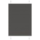  plisségardin sort 85x150 cm Stoff Bredde 84,4 Polyester