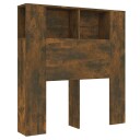 vidaXL Sengegavlskap røkt eik 100x18,5x104,5 cm