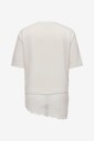Only Carmakoma   Topp Carlise S/S O Neck Assym Lace Top J   Hvit
