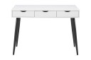 Citysea Skrivebord 110 cm med Oppbevaring 3 Skuffer   Hvit/Svart