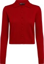 Mango Cardigan With Buttons And Lapel Collar   RED   XS