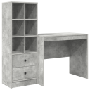  Skrivebord med lagring 2 pcs Betonggrå 90 x 50 x 76 cm