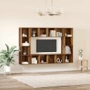  TV skap 4 pcs Brun 37 x 37 x 142.5 cm Konstruert tre