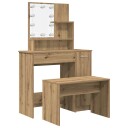  Sminkebordsett med LED artisan eik konstruert tre 8721158760807