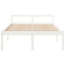vidaXL Sengeramme hvit heltre furu 120x200 cm