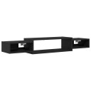 vidaXL Vegghengt TV-skap Veggmontert Svart eik 140 x 28 x 21 cm
