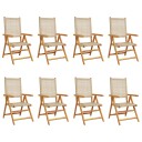  Lenestoler for hage 8 stk beige polyrotting og heltre 3214528