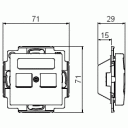 ABB Saga FOT5020-916 Datauttak for to Actassi RJ45-kontakter Datamaskin & surfing