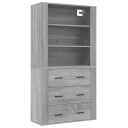 vidaXL Highboard grå sonoma konstruert tre