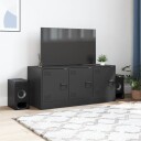  TV-benk svart 99x39x44 cm stål