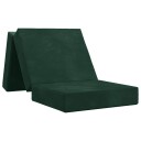 vidaXL Sammenleggbar sofabed 75 x 67 x 45 cm Mørkegrønn